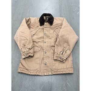 Wyoming Traders Jacket Mens Brown Button Front Corduroy Collar Western Cowboy